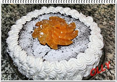 Torta nera con orange curd