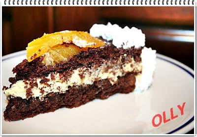 Torta nera con orange curd