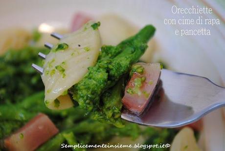 Orecchiette con cime di rapa e pancetta