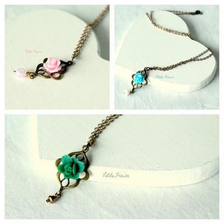 Spring preview: flowers on arabesques pendant necklaces