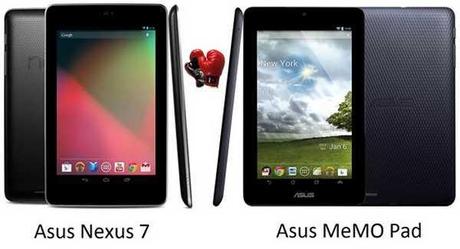 Differenze tra Asus Nexus 7 e Asus MeMO Pad : Quale acquistare ?