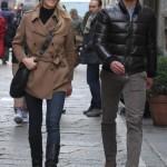 Elena Santarelli e Bernardo Corradi shopping a Milano007
