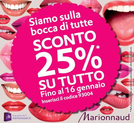 Marionnaud 25% di sconto su tutto!