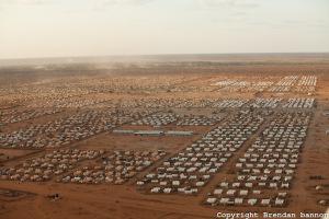 Ifo 3, an extension to the world's largest refugee camp complex in Dadaab, Kenya. The camp was created to give shelter and services to the huge influx of refugees to Dadaab refugee camps from Somalia in 2011. October, 2011. Brendan Bannon/IOM/UNHCRCOPYRIGHT:Brendan bannon