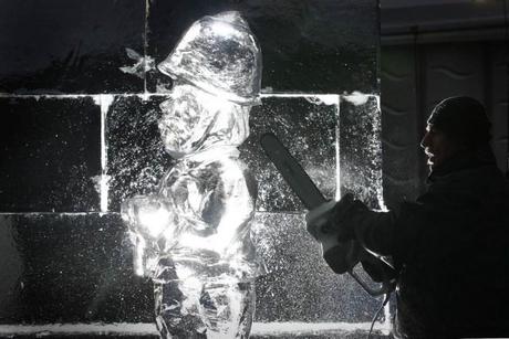 The London Ice Sculpting Festival Returns To Canary Wharf