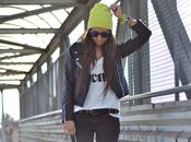 Biker jacket&Neon; details.