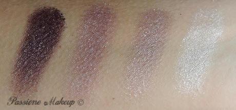 isadora eyeshadow quartet northern lights swatch luce diffusa