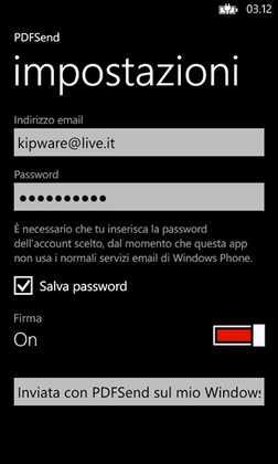 Inviare file PDF tramite bluetooth o con mail usando PDFSend