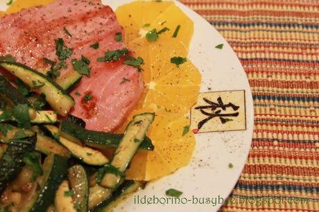 Voglia di Leggerezza - Trancio di Tonno con Zucchini Saltati e Insalata d'Arancia