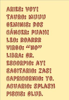 Oroscopo Monosillabico.