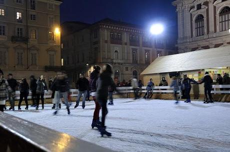 Skating in Carlo Alberto Square