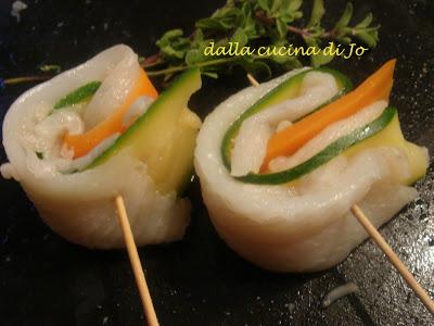 Involtini di platessa e verdure