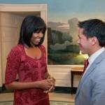 Michelle Obama: nuovo look con frangetta