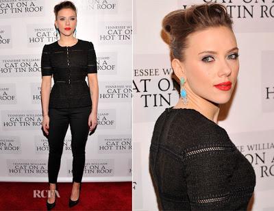 Scarlett Johansson in Dolce & Gabbana at première of ‘Cat on a Hot Tin Roof’