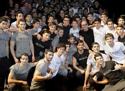 Domenico Dolce, Stefano Gabbana and Leo Messi