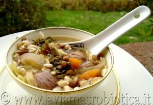 Minestra d’avena, lenticchie e castagne