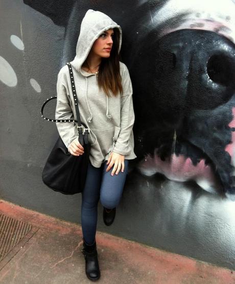 The gray hoodie girl