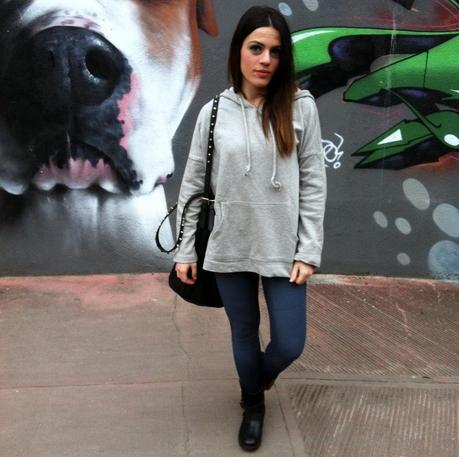 The gray hoodie girl