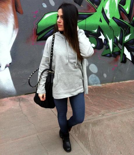 The gray hoodie girl