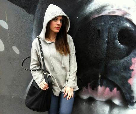 The gray hoodie girl