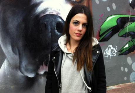 The gray hoodie girl