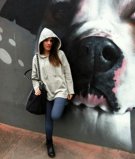 The gray hoodie girl