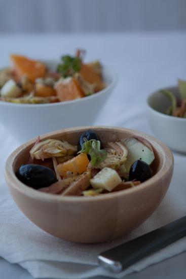 Insalata di carciofi e le Arance della Salute