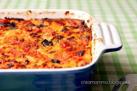 Lasagne di pane carasau con ricotta e verdure