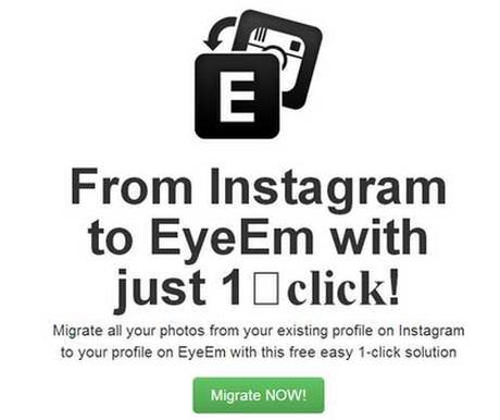 Guida Come trasferire le foto da Instagram a EyeEm con un click
