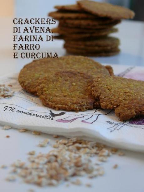 Cracker di Avena, farina di farro e Curcuma