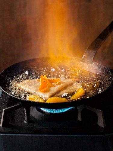 Crepe Suzette flambee