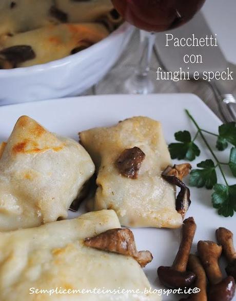 Crespelle con funghi e speck