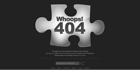 Creative 404 Error Page Template