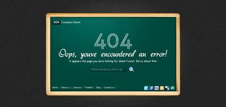 Creative 404 Error Page Template