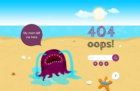 Creative 404 Error Page Template