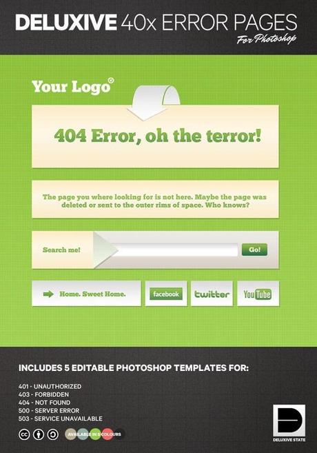 Creative 404 Error Page Template