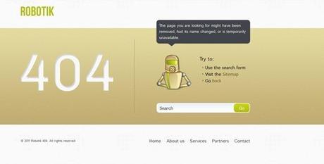 Creative 404 Error Page Template