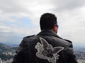 giacca pelle viaggio intorno globo, celebrazione 110° Anniversario Harley-Davidson