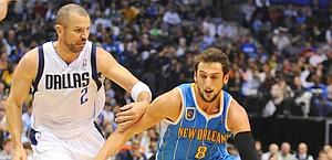 Marco Belinelli contro Jason Kidd. Ansa