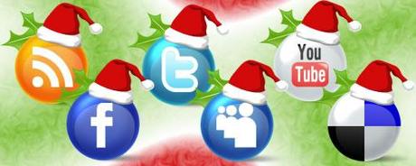 13 icone social network a tema natalizio