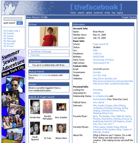 Ecco come era la prima grafica di [thefacebook] The Social Network Thafacebook La prima pagina di Facebook Facebook 2004 Facebook Come era Facebook 