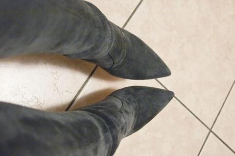 Shoe Room #16 Stivali Casadei Grigi, Knee High Grey Boots