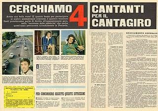 (1963) Cerchiamo 4 Cantanti per il CANTAGIRO