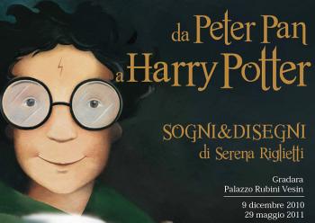 Da Peter Pan a Harry Potter i disegni della Riglietti in mostra