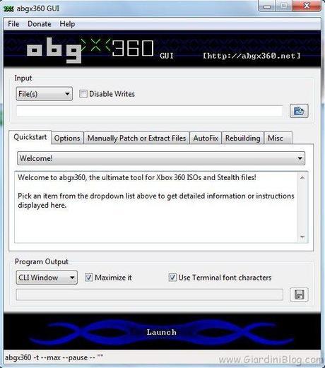 abgx schermata principale abgx schermata principale