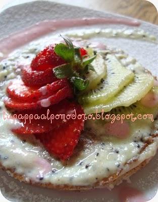 Crepes millefoglie di fragole e kiwi