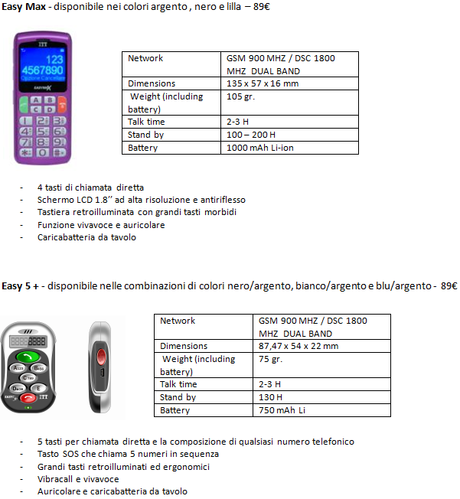 ITTM Monaco – Gamma Easy Comunicare EASY: la linea di cellulari che semplifica la vita