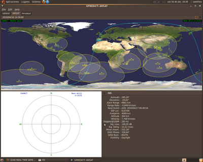 Gpredict permette di legare il moto di un satellite lungo l’orbita che questo percorre intorno alla Terra.