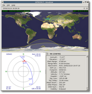 Gpredict permette di legare il moto di un satellite lungo l’orbita che questo percorre intorno alla Terra.