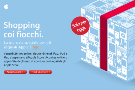 Oggi è la “Giornata speciale dello Shopping” per Apple